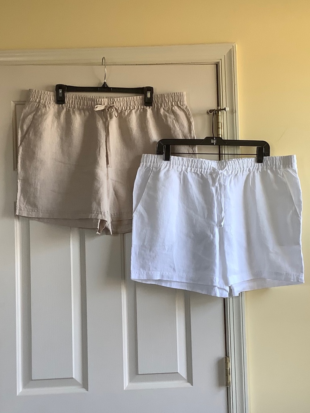 Tommy Bahama (2) Two Palms Linen Drawstring Shorts Bundle White Natural SZ XL